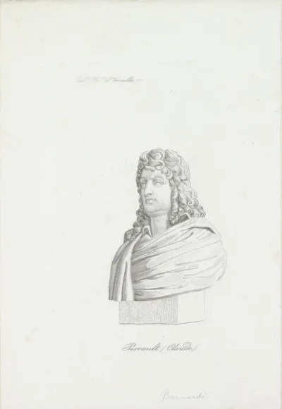 Portretbuste van prentmaker Claude Perrault
