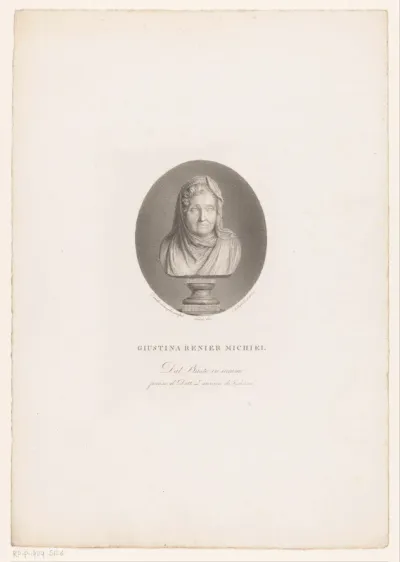 Portretbuste van schrijfster Giustina Renier Michiel