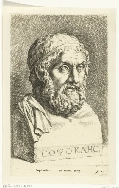 Portretbuste van Sophocles