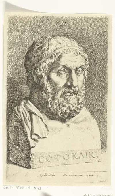 Portretbuste van Sophocles