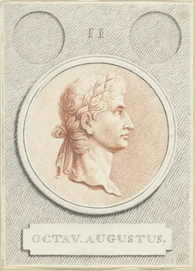 Portretmedaillon van Augustus, Romeins keizer