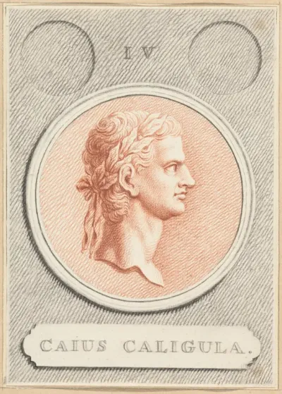 Portretmedaillon van Caligula, Romeins keizer