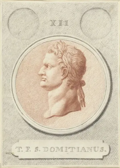 Portretmedaillon van Domitianus, Romeins keizer