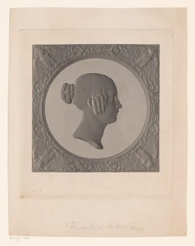 Portretmedaillon van Elisabeth Ludovika van Beieren, koningin van Pruisen