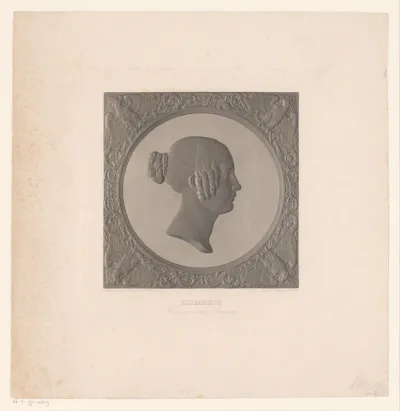 Portretmedaillon van Elisabeth Ludovika van Beieren, koningin van Pruisen