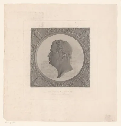 Portretmedaillon van Frederik Willem IV, koning van Pruisen