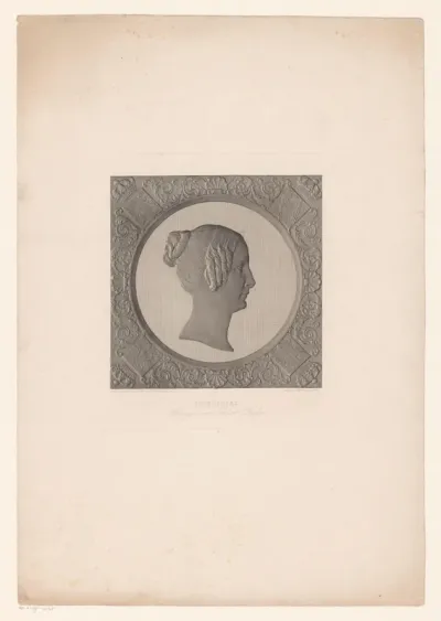 Portretmedaillon van Frederika Louise, prinses van Pruisen