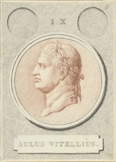Portretmedaillon van Vitellius, Romeins keizer