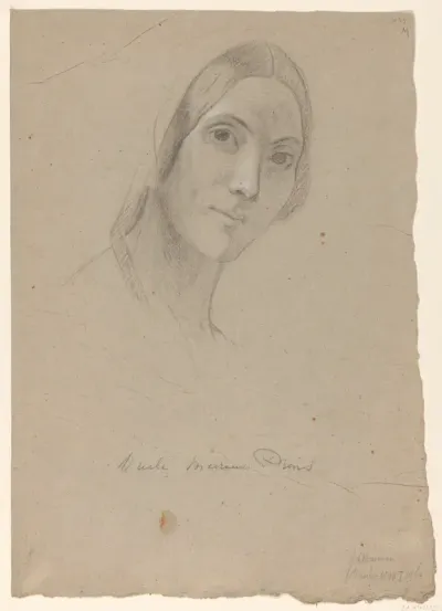 Portretstudie van de oude mevrouw Prins