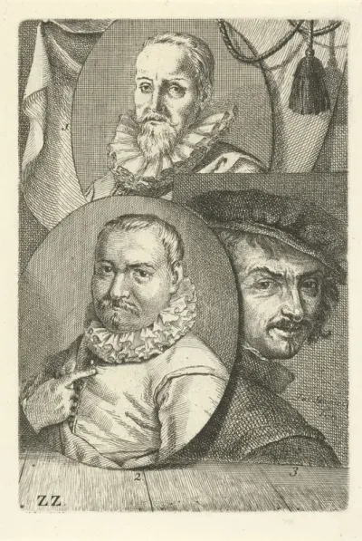 Portretten van Aart Jansz. Druyvestein, Roelant Savery en Frans Hals