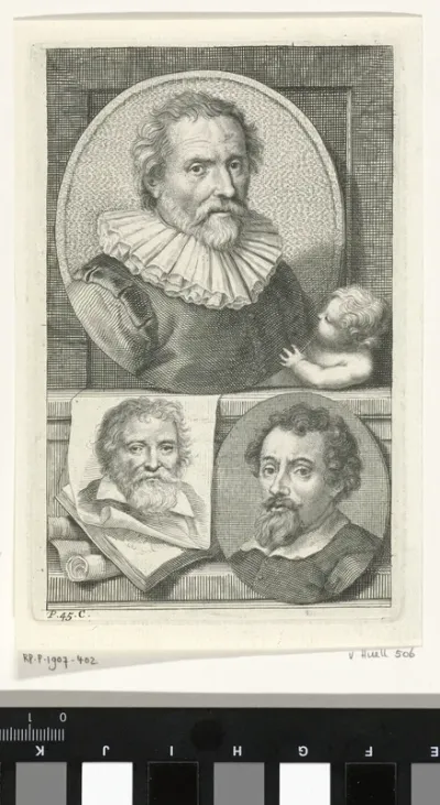 Portretten van Abraham Bloemaert, Adam Elsheimer en Adam van Noort