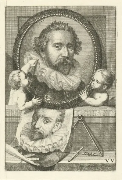 Portretten van Abraham Bloemaert en Tobias Verhaecht