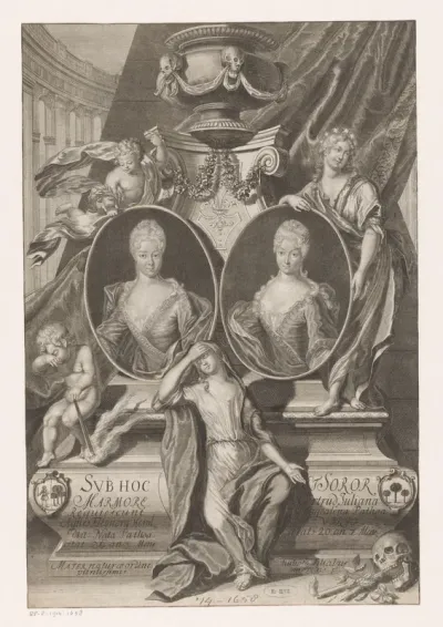 Portretten van Agnes Eleonora Herold en Gertrud Juliana Magdalena Patow