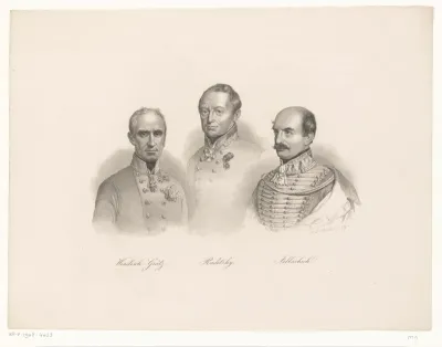 Portretten van Alfred von Windisch-Graetz, Joseph Wenzel Radetzky en Josef Jellačić de Buzim