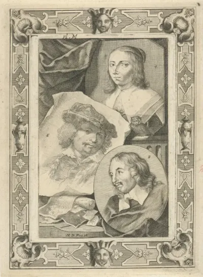 Portretten van Anna Maria van Schurman, Jacob Adriaensz. Backer en Rembrandt Harmensz. van Rijn