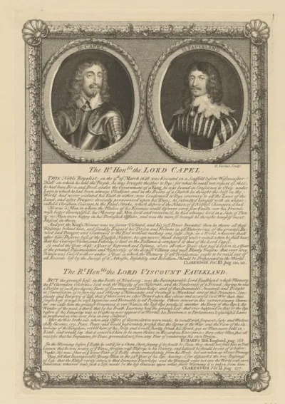Portretten van Arthur Capell, baron van Cappell of Hadham, en Lucius Cary, 2e burggraaf van Falkland