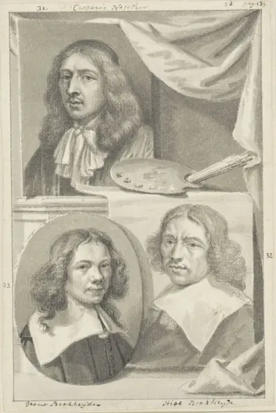 Portretten van Caspar Netscher, Gerrit en Job Berckheyde
