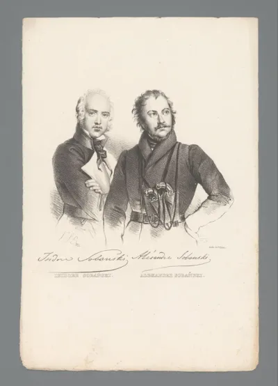 Portretten van de broers Izydor en Alexander Sobański