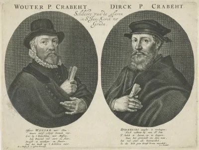 Portretten van de gebroeders Wouter en Dirck Pietersz. Crabeth