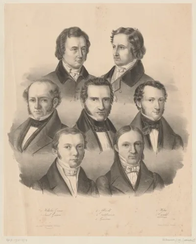 Portretten van de Göttinger Sieben