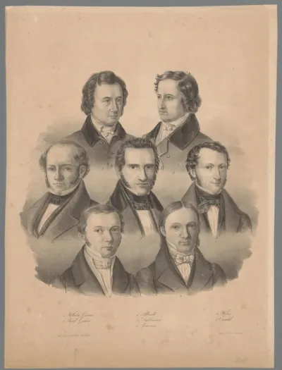 Portretten van de Göttinger Sieben