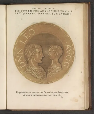 Portretten van de keizers Leo I en Leo II