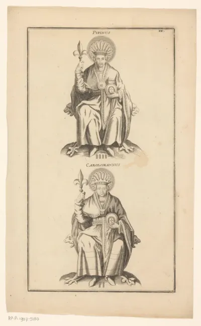 Portretten van de koningen Pepijn en Carloman