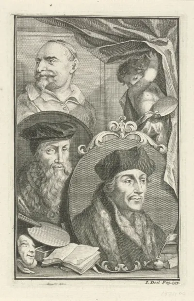 Portretten van Desiderius Erasmus, David Jorisz en Jan Snellinck