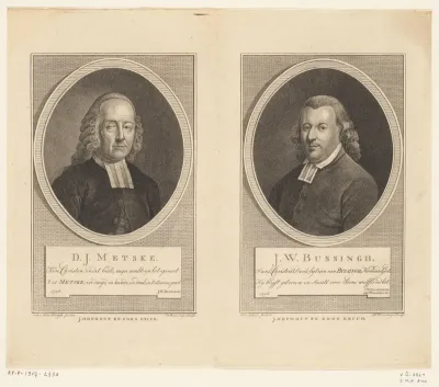 Portretten van Dirk Jan Metske en Johannes Wilhelmus Bussingh