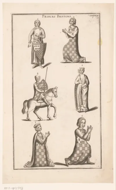 Portretten van figuren uit het Huis van Bretagne