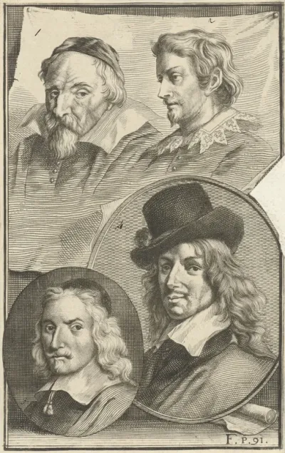 Portretten van Frans Hals, Wenzel Coebergher, Lucas van Uden en, Wybrand de Geest