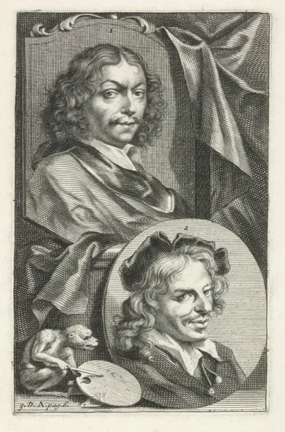 Portretten van Frans van Mieris en Jan Havicksz. Steen