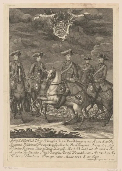 Portretten van Frederik de Grote en zijn vier broers