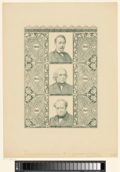 Portretten van Frederik Willem Conrad, Gerrit Simons en Leopoldus Joannes Antonius van der Kun