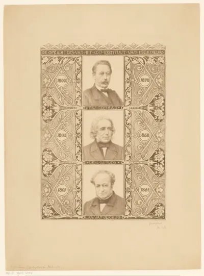 Portretten van Frederik Willem Conrad, Gerrit Simons en Leopoldus Joannes Antonius van der Kun