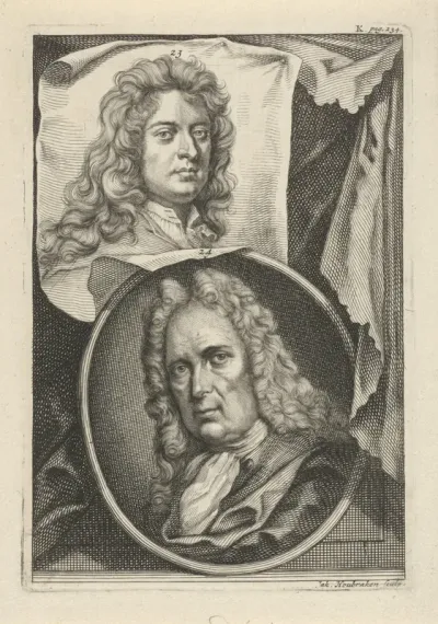 Portretten van Gottfried Kneller en Gerard Hoet