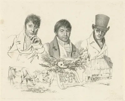 Portretten van H. Stokvisch, J. Smies en D. Kerkhoff