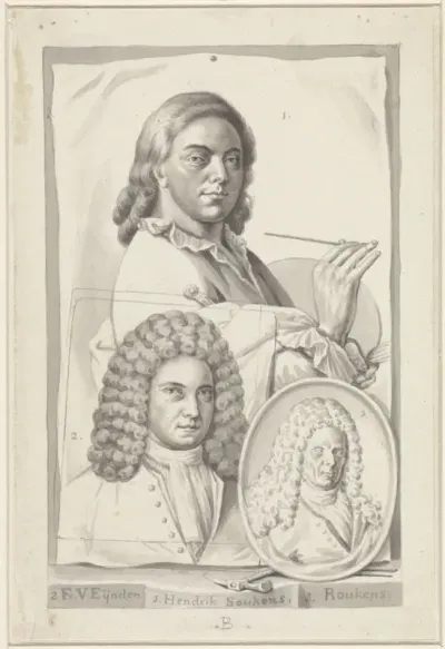 Portretten van Hendrik Soukens, Frans van Eynden en Roukens