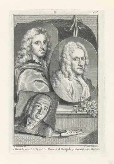 Portretten van Hendrik van Limborch, Coenraet Roepel en Gerhard Jan Palthe