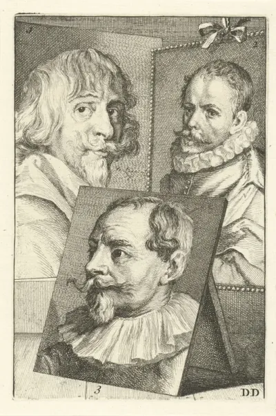 Portretten van Hendrik van Steenwijck, Jacob de Gheyn en Sebastiaan Vranx