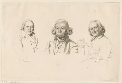 Portretten van Jacobus Buys, Izaak Schmidt en Jurriaan Andriessen
