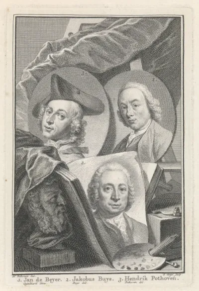 Portretten van Jan de Beijer, Jacobus Buys en Hendrik Pothoven