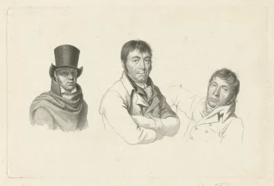 Portretten van Jan Kamphuysen, Dirk Versteegh en Hendrik de Flines