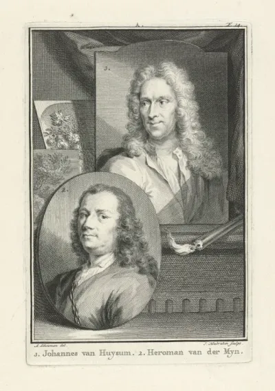 Portretten van Jan van Huysum en Herman van der Mijn