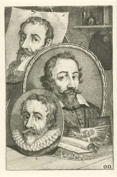 Portretten van Johann I, Rafael en Aegidius Sadeler