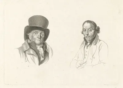 Portretten van Johannes Petrus van Horstok en Warner Horstink