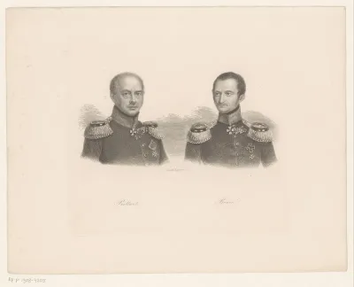 Portretten van Karl Prittwitz en Eduard von Bonin
