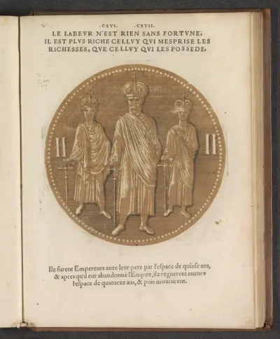Portretten van keizer Lodewijk II van Italië en zijn broers