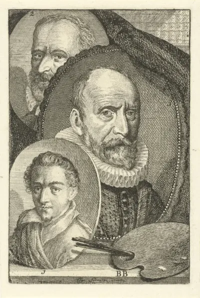 Portretten van Marten van Valckenborch, Crispijn van den Broeck en Pieter van Veen