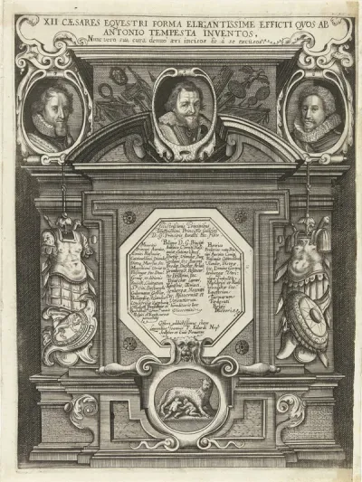 Portretten van Maurits, Filips Willem en Frederik Hendrik, prinsen van Oranje